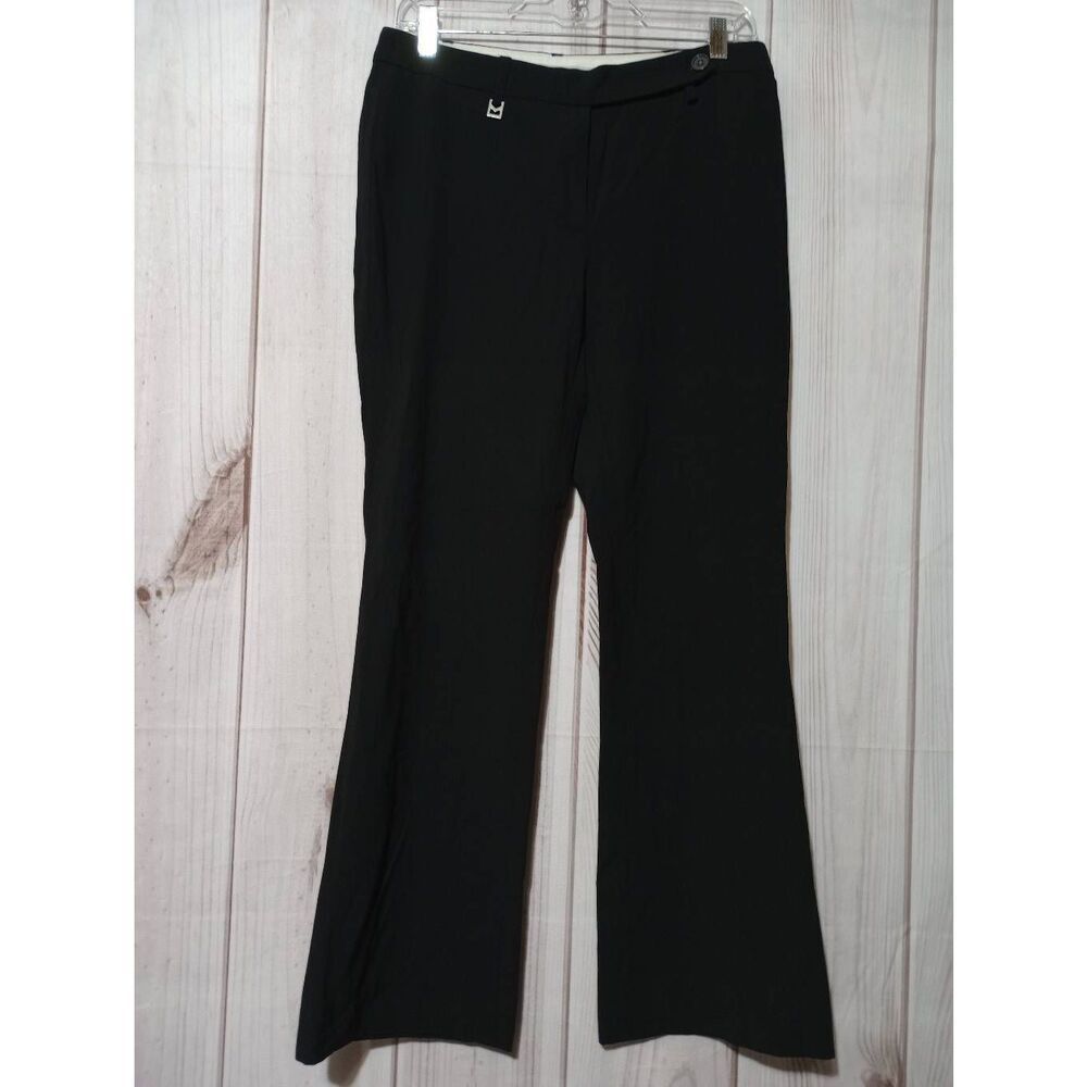 Michael Kors Womens Black Wool Blend Flare Leg Dress Pants Size 6 Professional
